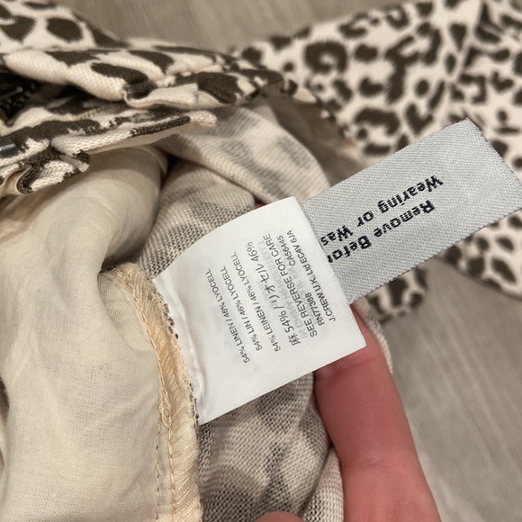J Crew Linen Blend Cheetah Print Pants - Picture 4 of 4